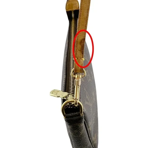 LOUIS VUITTON Brown Monogram Pouch